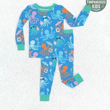 NWT Little Sleepies Octopus Party | 7/8 Y Limited Edition Print picture