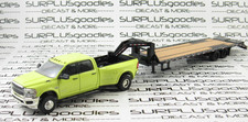 Greenlight 1:64 Yellow 2019 DODGE RAM 3500 BIG HORN Dually w/Gooseneck Trailer picture