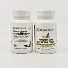 2 PACK BiOptimizers Magnesium Breakthrough  Exp 2028 New Sealed 120 Capsules picture