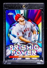 Mike Trout RARE PRISMIC POWER RAINBOW REFRACTOR CARD Los Angeles Angels picture