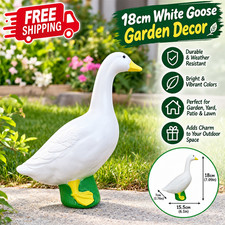 Dress Up Goose White Garden Statue Indoor Outdoor Yard Porch Décor picture