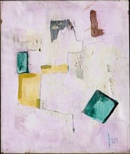 Abstract cubism composition oil painting original artwork picture