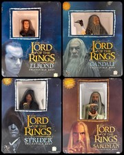 4 Lord of the Rings Gentle Giant Statues Gandalf, Saruman, Strider, Elrond DF99 picture