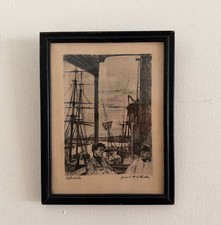 James McNeil Whistler 1860 Etching Rotherhithe 6