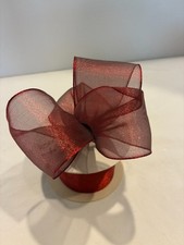 RIBBON, VINTAGE, DESIGNER DISPATCH, 9413, #40x15YDS, ELITE SPUN GOLD RED picture