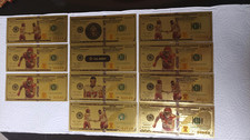 11 Collectible imitation or novelty banknotes with a 24k gold foil finish. picture