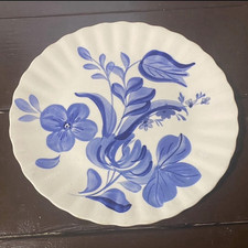 Southern Potteries Inc. Blue Ridge Hand Painted Blue Floral Plate picture