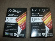 2 x new RxSugar Flavored Allulose Sugar swealthy Stix in retail sealed box 02/26 picture