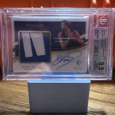 DIRK NOWITZKI 2019-20 IMMACULATE PREMIUM PATCH GOLD AUTO /10 - BGS 8.5 picture