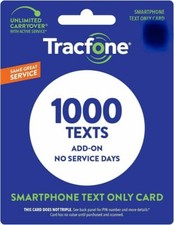 TracFone 1000 Texts Add On Card for SmartPhone -- Direct Load picture
