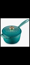 ~Le Creuset*New*2.25Qt*Signature*SaucePan*Enameled Cast Iron*Riviera*Color* picture