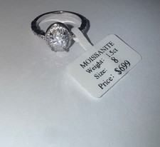 Beautiful brand new 1.5-carats Moissanite ring. Size 8. 925 Sterling Silver. picture