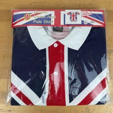 Union Jack 100% Cotton Union Jack Flag Polo Shirt Extra Large/Extra Large NEW picture