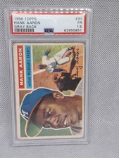 1956 Topps - Willie Mays, Hank Aaron #31 Gray Back; Background Photo is... picture
