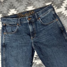 VTG Y2K Wrangler Retro Slim Fit Straight Leg Jeans Dark Wash Denim 32x30 picture