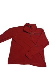 Woolrich Red Quarter-Zip Pullover Sweater Mens Size Large   CG54 picture