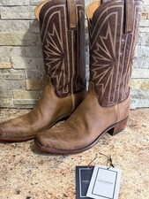 Lucchese N1696.73 Men’s Cowboy Western Boots Olive Comanche Cafe Brown Size 10D picture