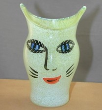 Kosta Boda Ulrica Hydeman Vallien Open Minds Face Vase With Tag picture