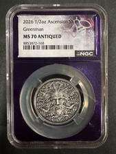 2026 Ascension 1/2 oz Silver $1 Greenman NGC MS70 Antiqued - TraderBea Core picture