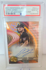 2024 Bowman’s Best Orange Auto /25 Jared Jones PSA 10 lowpop (2) Pirates B24-JJ picture