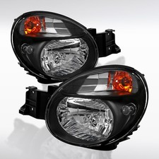 Fit 2002-2003 Subaru Impreza WRX Outback Black Headlights Headlamps Left+Right picture