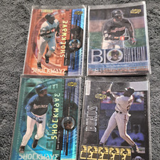 Donruss 1999 Onyx Shockwave & BioRhythm Inserts Bonds/Griffey Jr 4-Card Lot picture