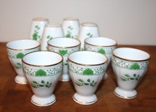 Raynaud Limoges MONTEZUMA GREEN 10 piece Breakfast Set With Egg Cups RARE FIND  picture