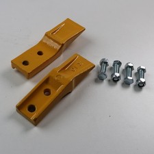 2Pcs Mini Digger Bucket Teeth Set with Bolts Nuts, Excavator Bucket Replacement picture