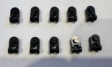 Lego Lot Of 10 Black 1x1 Round Plates W Shaft Plate Handle New City picture