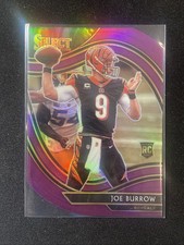 2020 Panini Select Joe Burrow Rookie RC Field Level #346 Purple Prizm Die-Cut  picture