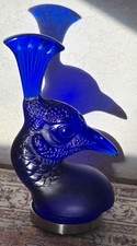 Lalique Blue Peacock Car Mascot Style Tete De Paon  7