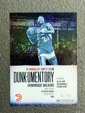 2025-26 Topps NBA Hoops Dunk-Umentory Dominque Wilkins Black Sparkle /10 💎⭐️📈 picture