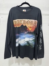 Vintage Bathory Shirt Long Sleeve Large 1991 Twilight Of The Gods Black Metal picture