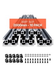 VEVOR 10PCS 78.7 in (2000mm) T Slot 2020 Aluminum Extrusion Anodized Linear Rail picture