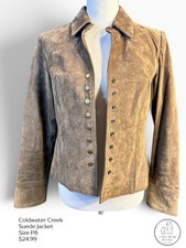 Coldwater Creek Suede Jacket - Size P8 picture