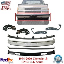 Front Bumper Chrome Kits & Molding & Brackets For 1994-00 Chevy & GMC C-K Series picture