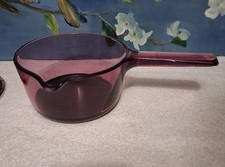 Vision Corning Ware Cranberry 1L Teflon Sauce Pan Pot Teflon bottom picture