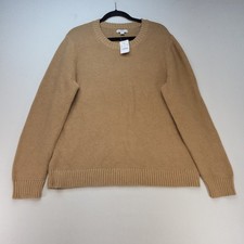 J.Crew Mercantile Sweater Womens XL Brown Crewneck Cotton Merino Wool picture