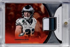 Cooper DeJean 2026 Topps Flagship Football NFL Material Patch Orange /25 Eagles picture