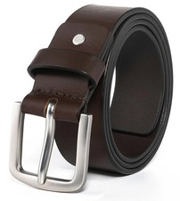 Men’s belts,Full Grain Genuine Leather Casual Dress Jeans Belts for Men picture