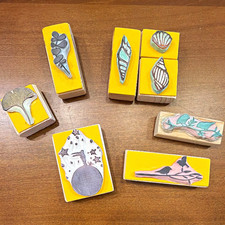 Lot of hand made Wood Mounted Rubber Stamps by Polish artist SzczepanskaEwa picture