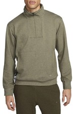 Nike Dri-FIT Yoga Restore Men's Quarter-Zip Khaki Green/Olive Color Size L picture