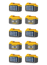 SANIU 12Ah 20V 10 Pack Li-Ion Compatible for DeWalt Tools Battery DCB206 209 200 picture