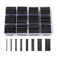 Innhom 650Pcs Heat Shrink Tubing Black Heat Shrink Tube Wire Shrink Wrap Shrinka picture