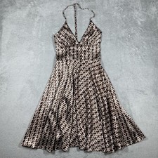Alyn Paige Dress Womens 3/4 Brown Fit & Flare Sundress Midi Halter Lined picture