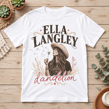 Vintage Cowgirl Shirt Dandelion Country Music Top Unisex Graphic Tee picture