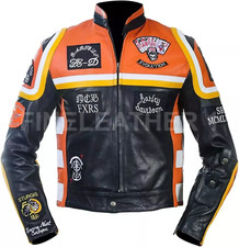 HDMM Mickey Rourke Marlboro Men's Vintage Real Leather Jacket BIG SALE picture
