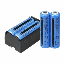 4pcs 3000mAh Batteries 3.7V Rechargeable Battery & Charger for Flashlight Torch picture