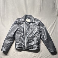 Vintage Wilsons Open Road Leather Motorcycle Jacket Size 36 Black Zip Out Liner picture