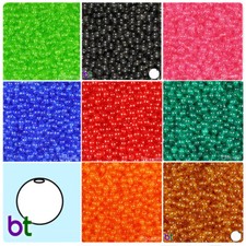 BeadTin Transparent 6mm Round Plastic Craft Beads (500pcs) - Color choice picture
